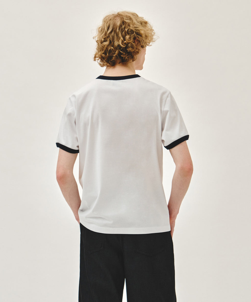 Marithe & Francois Girbaud - Aerocool Crack Classic Logo Ringer Tee (White) product image 3 | TRAB K-Fashion Australia