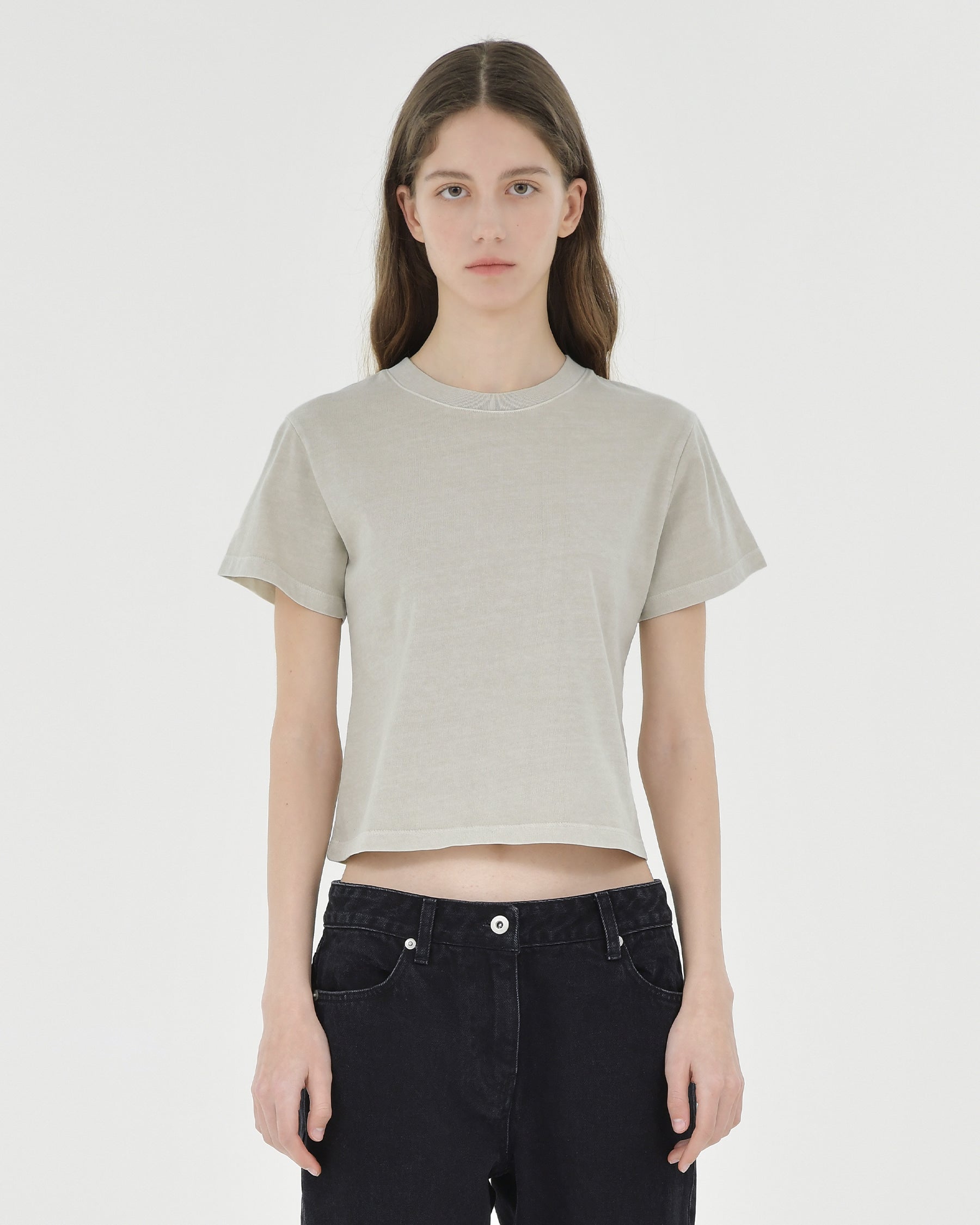 Brownyard - Washed Baby T Shirt (Washed Beige) product image 1 | TRAB K-Fashion Australia