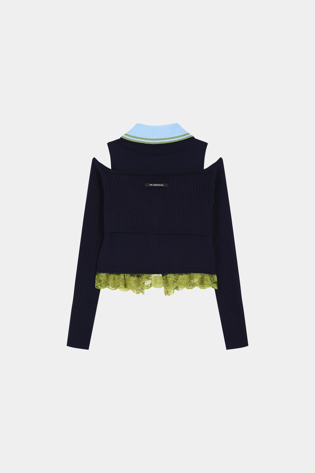 Andersson Bell - Layered Off-Shoulder Collar Top (Navy/Blue) product image 10 | TRAB K-Fashion Australia