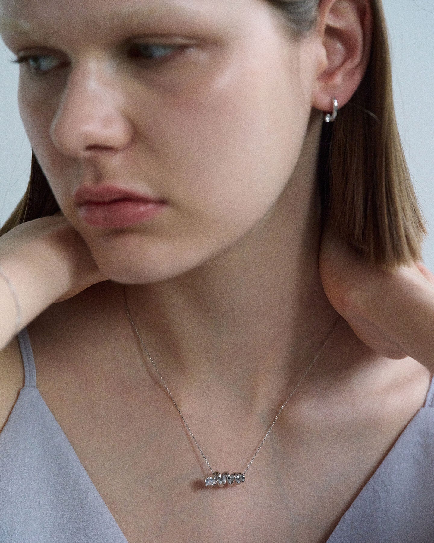 Numbering - Unbalanced Coil Pendant Necklace #8700 product image 3 | TRAB K-Fashion Australia