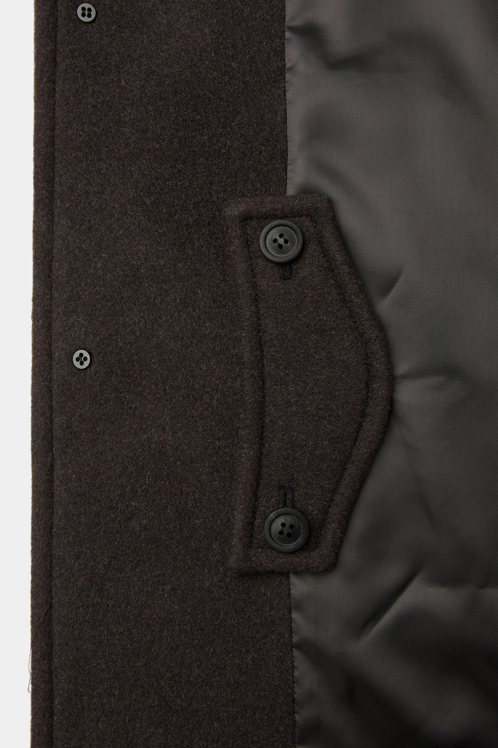 Coor - Fake Leather Trim Bellandi Half Coat (Melange Brown) product image 7 | TRAB K-Fashion Australia