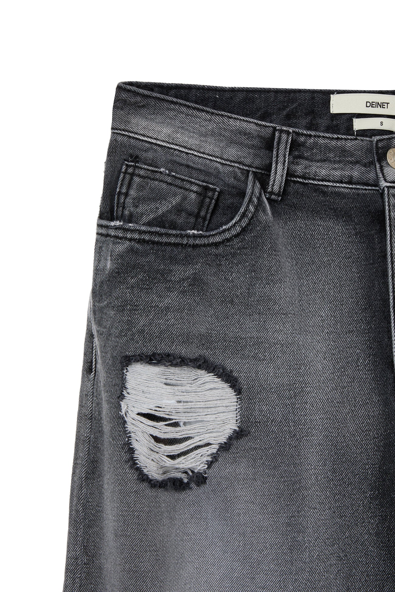 Deinet - Destroyed Denim Pants (Black) product image 4 | TRAB K-Fashion Australia