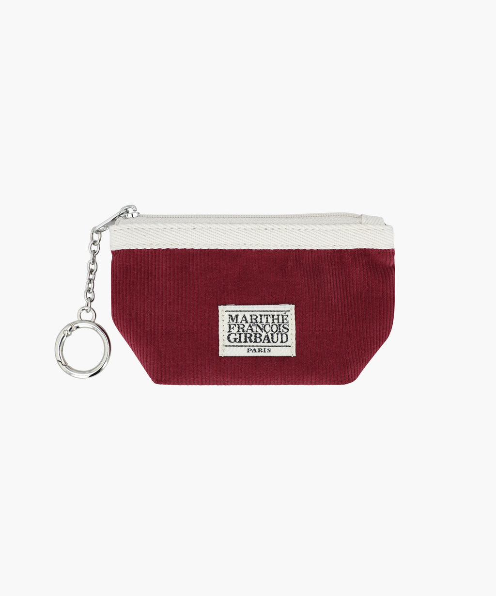Marithe & Francois Girbaud - Mini Corduroy Pouch Keyring (Burgundy) product image 5 | TRAB K-Fashion Australia