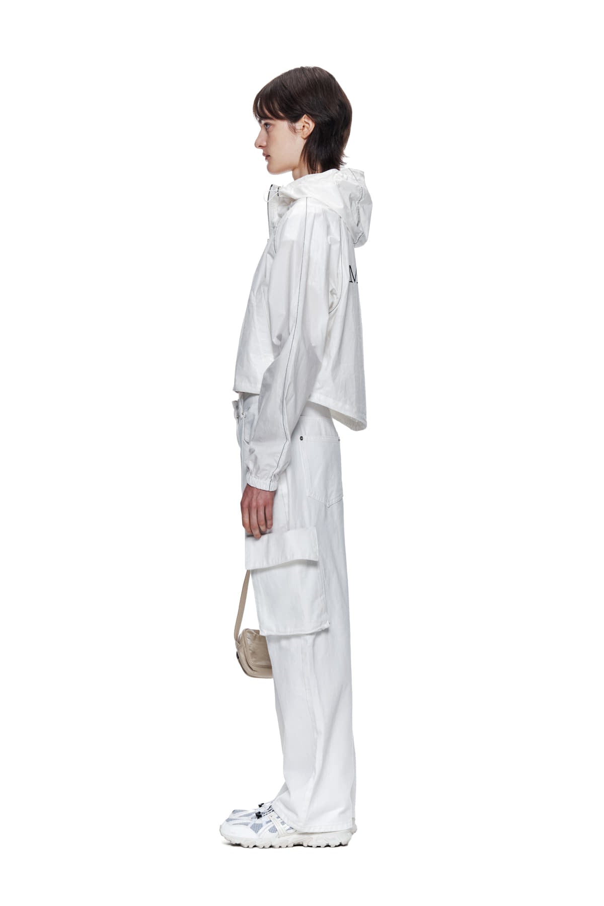 Matin Kim - Matin Crop Hoody Coating Jumper (Ivory) product image 6 | TRAB K-Fashion Australia