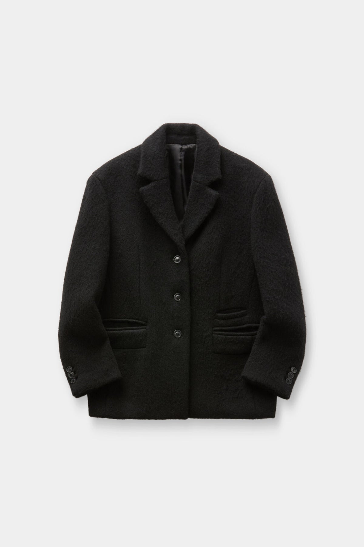 Coor - Hairy Double Welt Pocket Blazer (Black) product image 1 | TRAB K-Fashion Australia