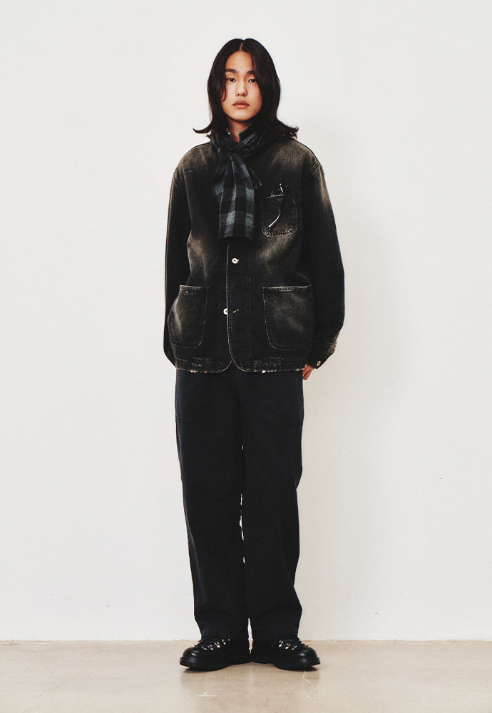 Art if acts - Damaged Denim Western Coverall Jacket (Used Black) product image 5 | TRAB K-Fashion Australia