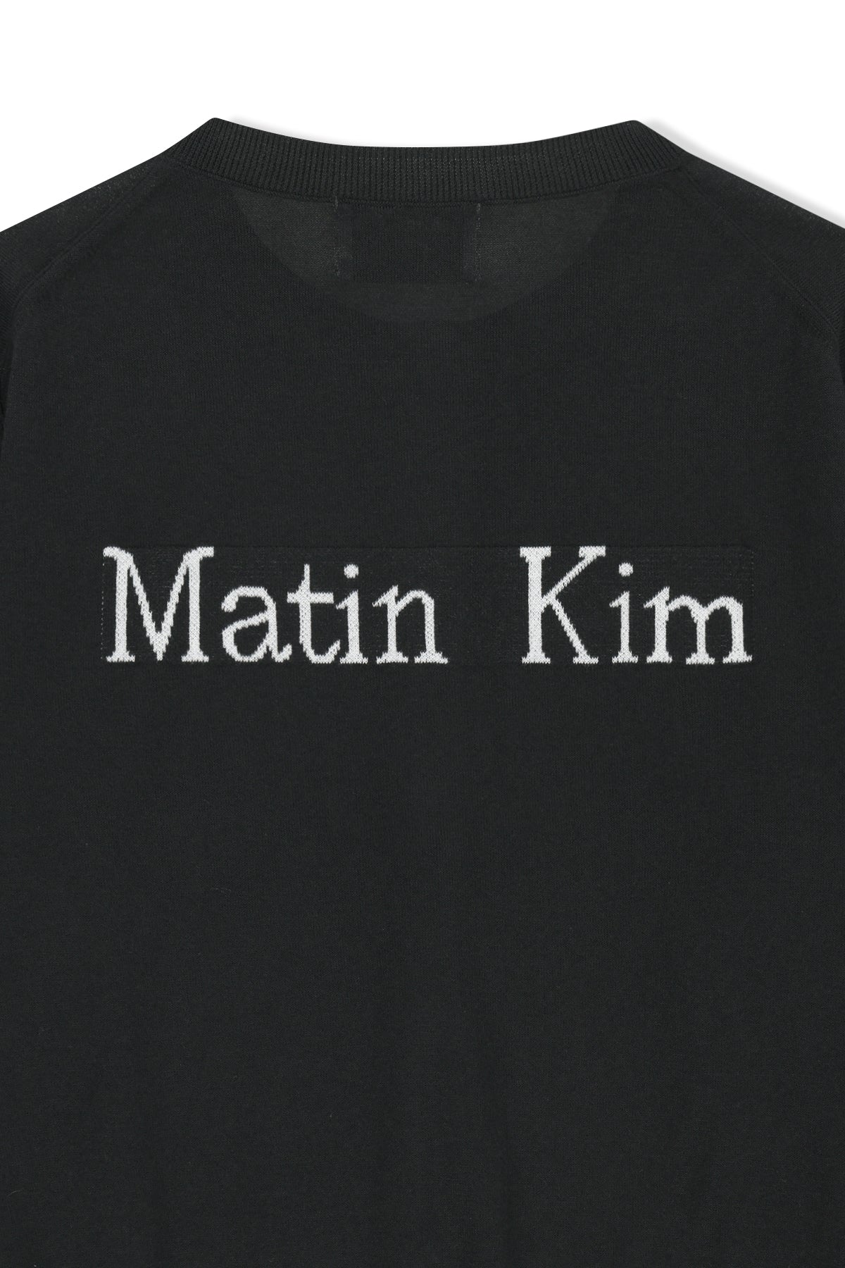 Matin Kim - Back Logo Sheer Cardigan (Black) product image 5 | TRAB K-Fashion Australia