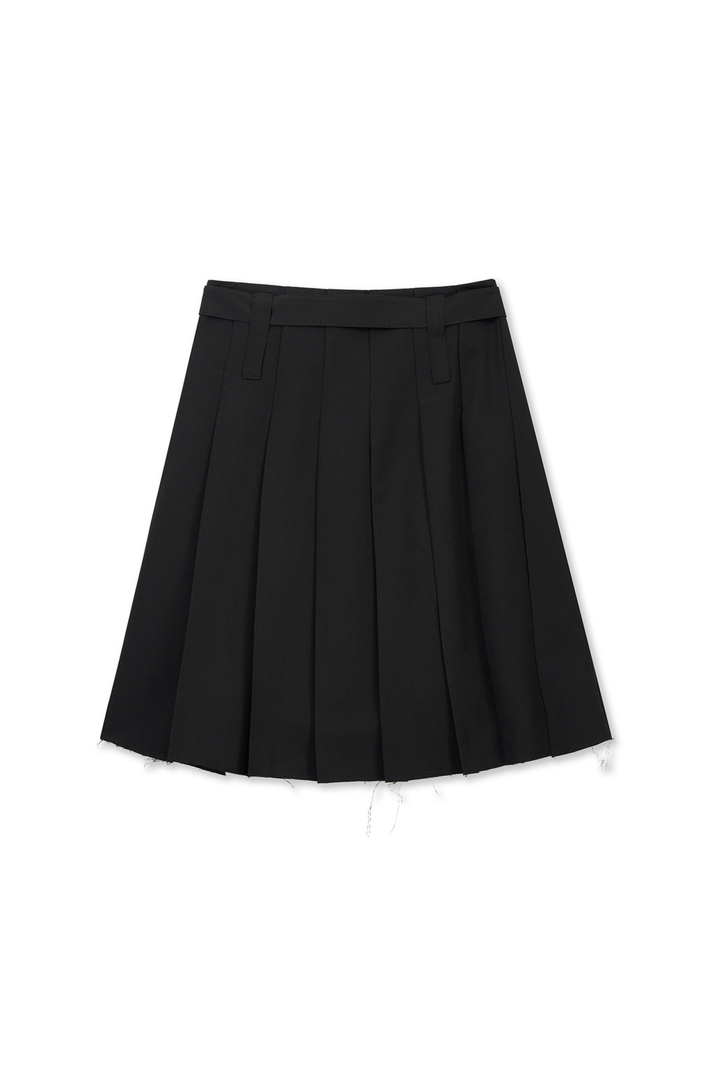 Matin Kim - Belted Slit Pleat Skirt (Black) product image 2 | TRAB K-Fashion Australia