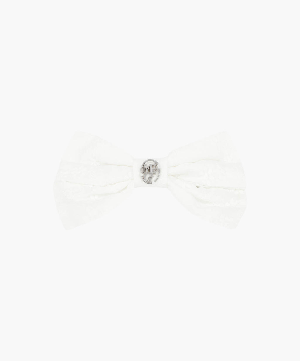 Marithe & Francois Girbaud - Circle Logo Ribbon Hair Pin (White) product image 1 | TRAB K-Fashion Australia