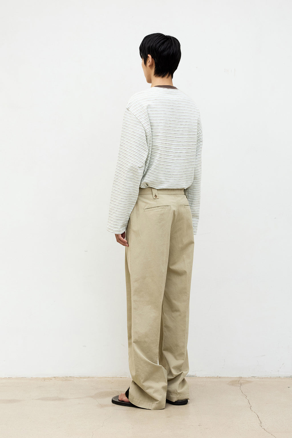 Coor - Multi Color Stripe Long Sleeve T-Shirt (Grayish Mint) product image 4 | TRAB K-Fashion Australia