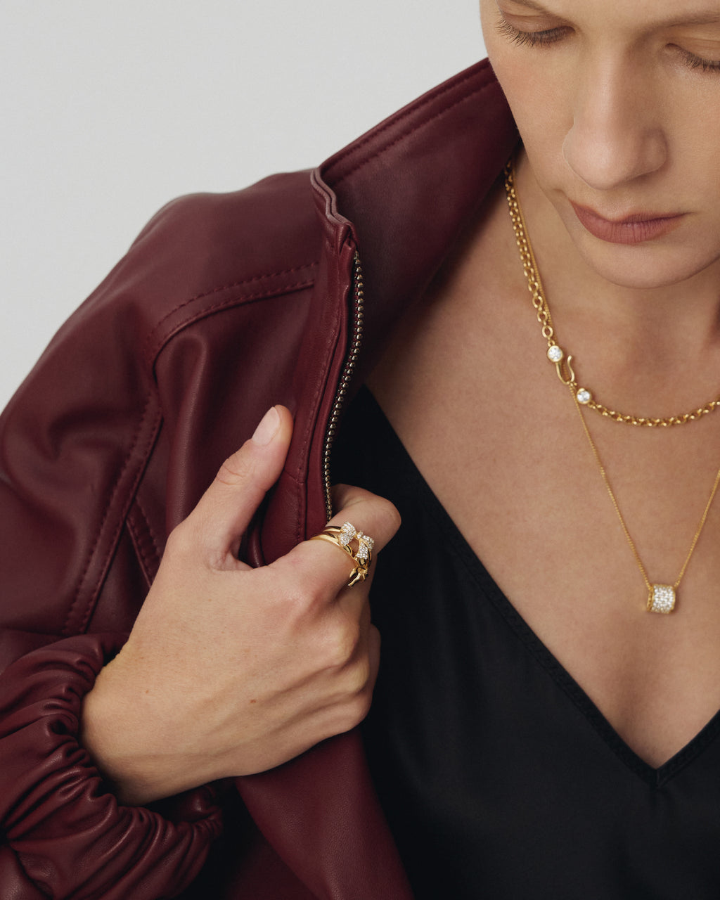 Numbering - Pave Small Ribbon Ring #3607 product image 2 | TRAB K-Fashion Australia