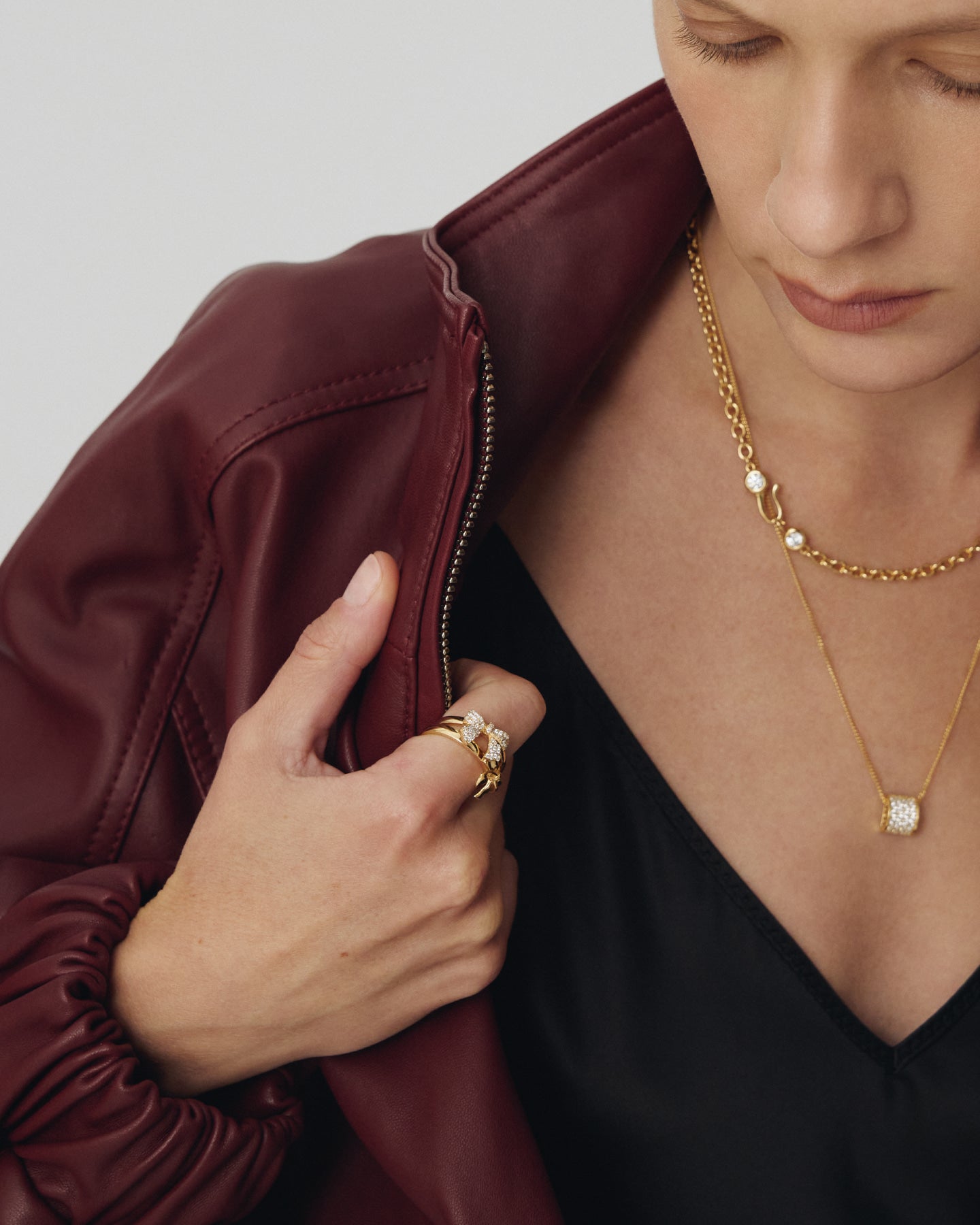 Numbering - Pave Small Ribbon Ring #3607 product image 2 | TRAB K-Fashion Australia