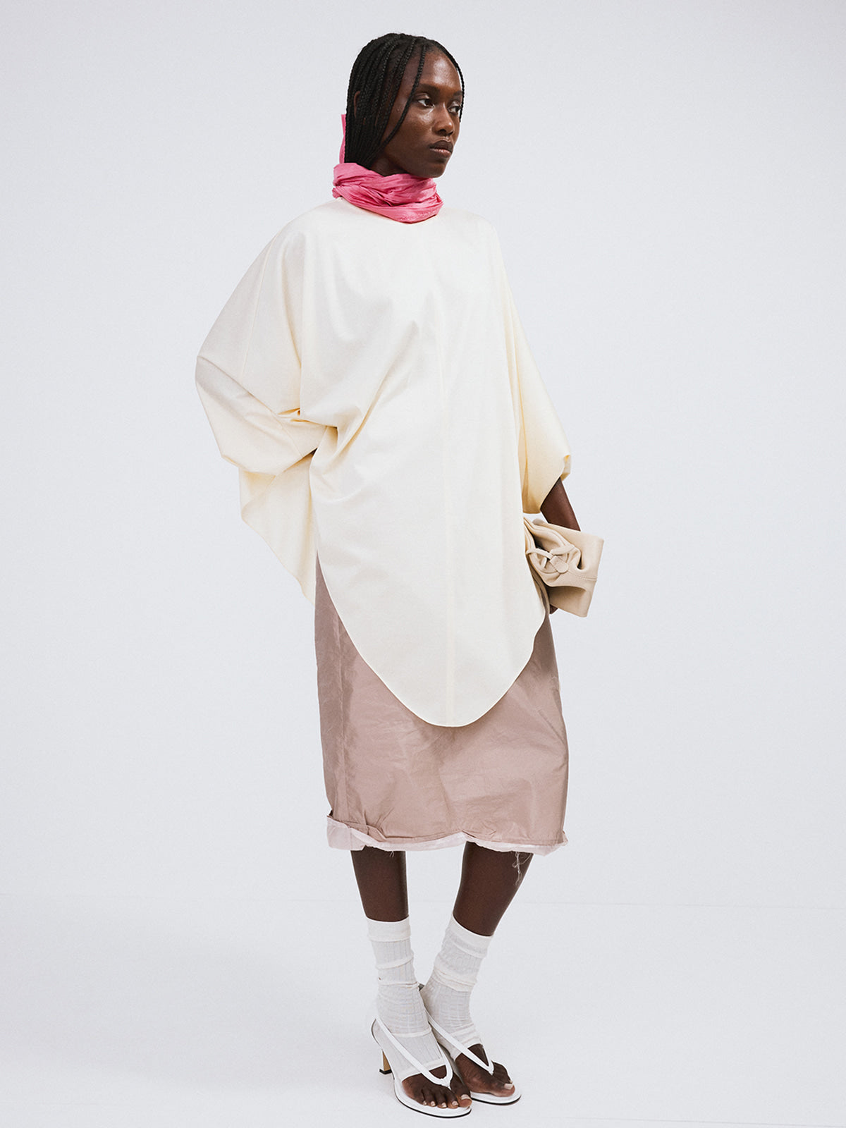 Recto - Oversized Cape Top (Off White) product image 4 | TRAB K-Fashion Australia
