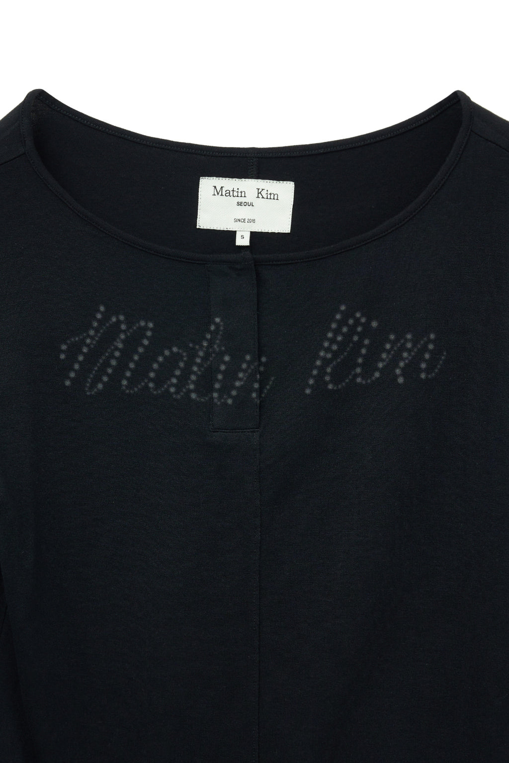 Matin Kim - Henly Neck Shirring Top (Black) product image 3 | TRAB K-Fashion Australia