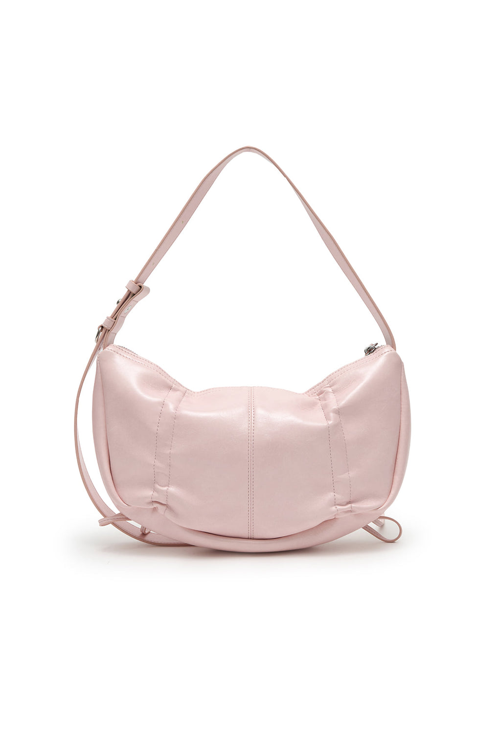 Matin Kim - Half Shirring Ribbon Round Bag (Light Pink) product image 3 | TRAB K-Fashion Australia