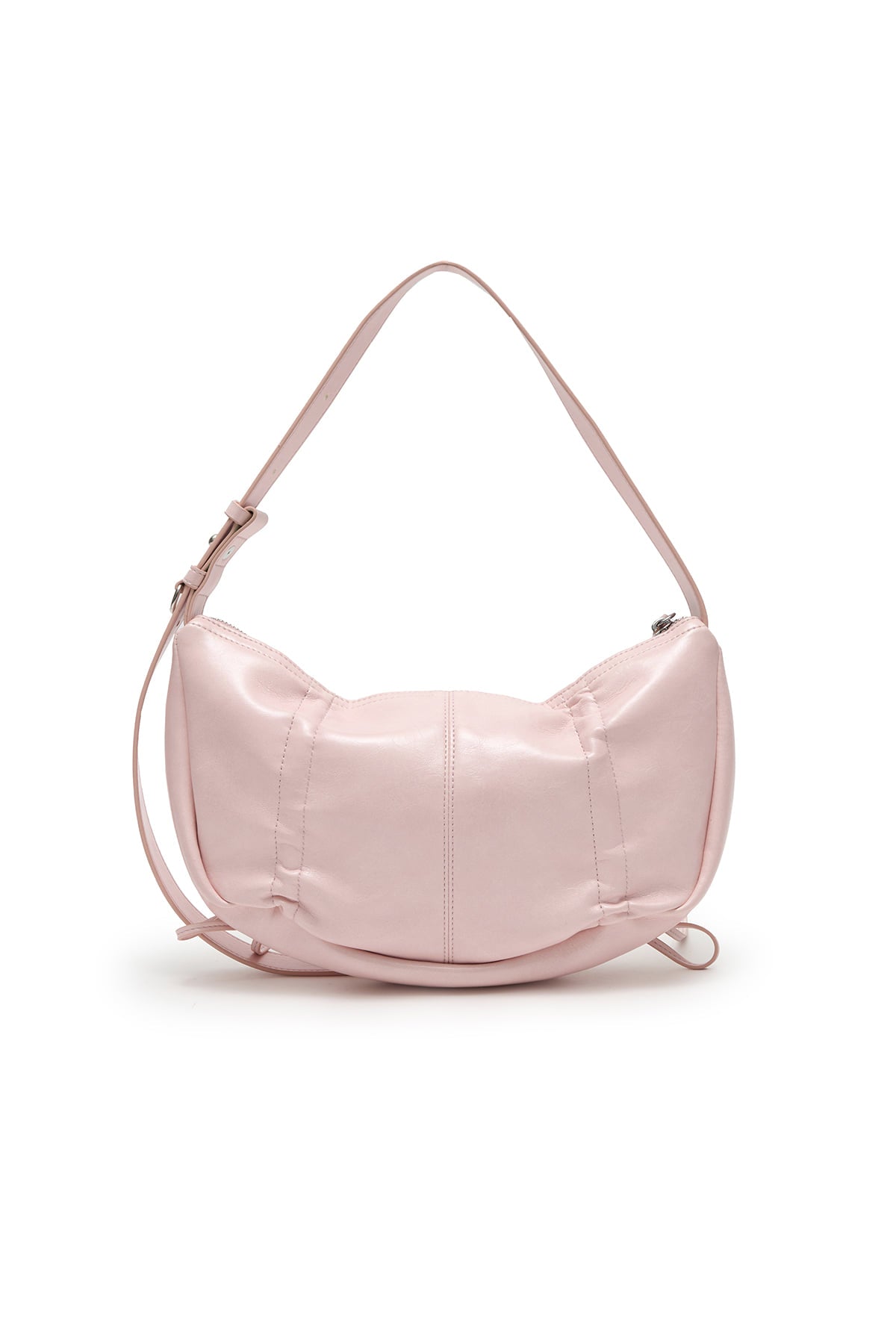 Matin Kim - Half Shirring Ribbon Round Bag (Light Pink) product image 3 | TRAB K-Fashion Australia