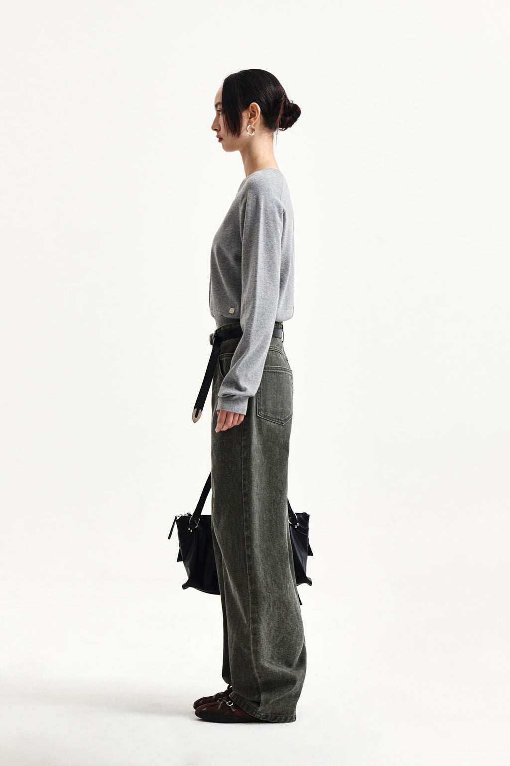 Matin Kim - Raglan Sleeve Knit Pullover (Grey) product image 6 | TRAB K-Fashion Australia