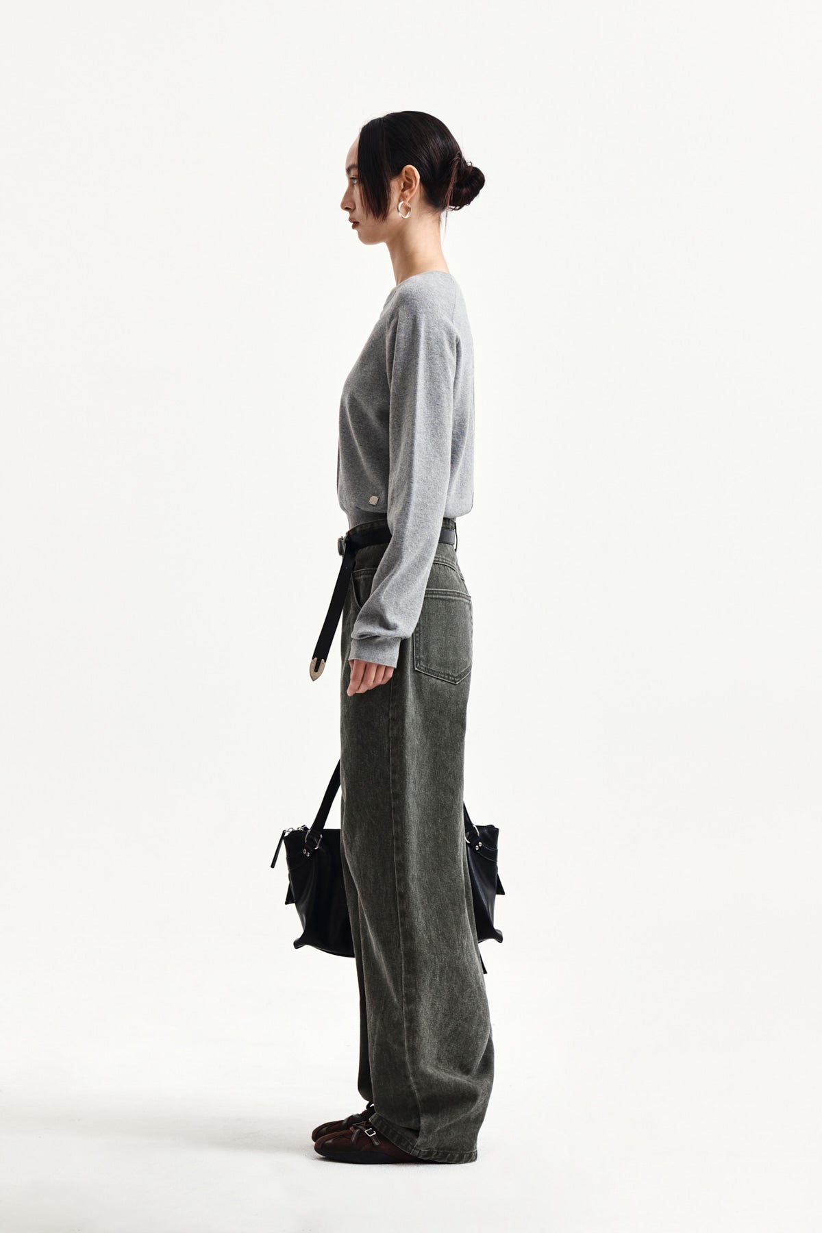 Matin Kim - Raglan Sleeve Knit Pullover (Grey) product image 6 | TRAB K-Fashion Australia
