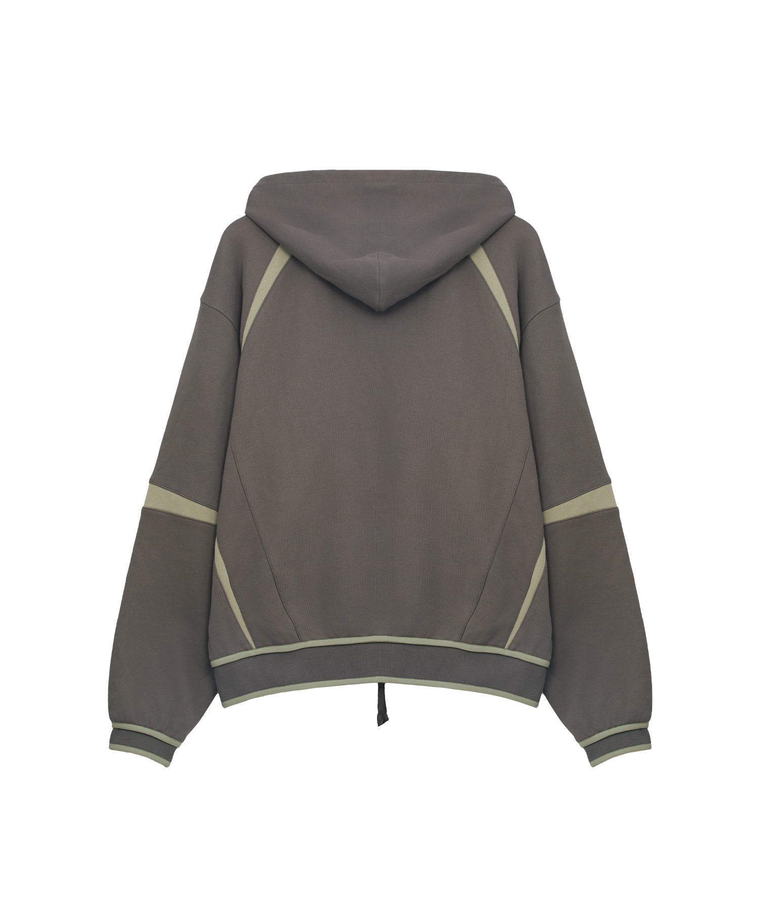 San San Gear - Oblique Hoodie Zip-Up (Ash Brown) product image 4 | TRAB K-Fashion Australia