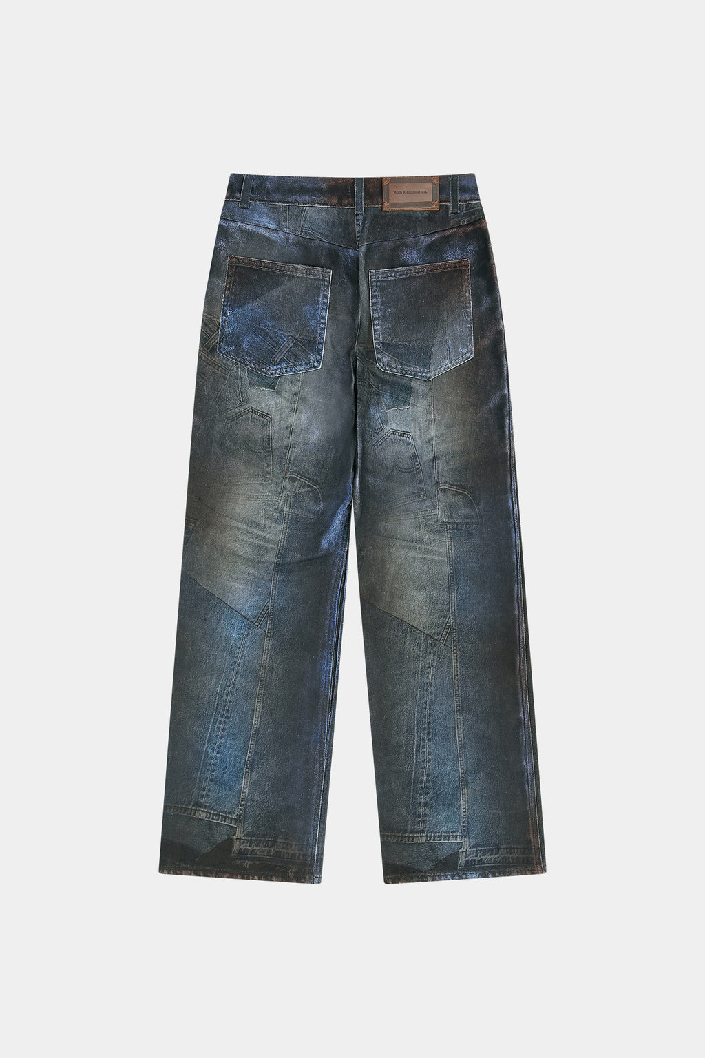 Andersson Bell - Unisex Illusion Patchwork Trompe L'oeil Jeans (blue) (Blue) product image 13 | TRAB K-Fashion Australia