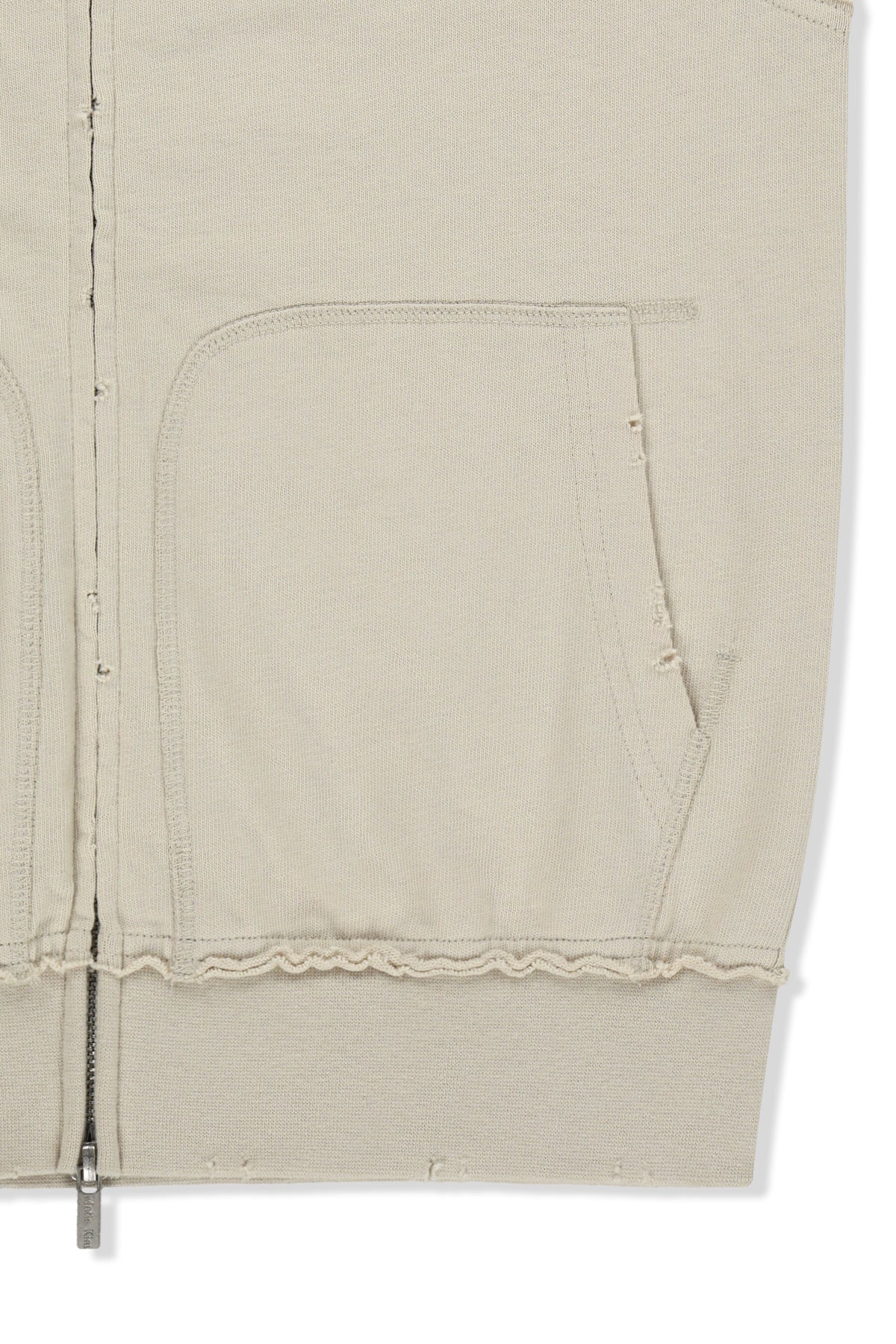 Matin Kim - Back Logo Jersey Hood Vest (Beige) product image 4 | TRAB K-Fashion Australia