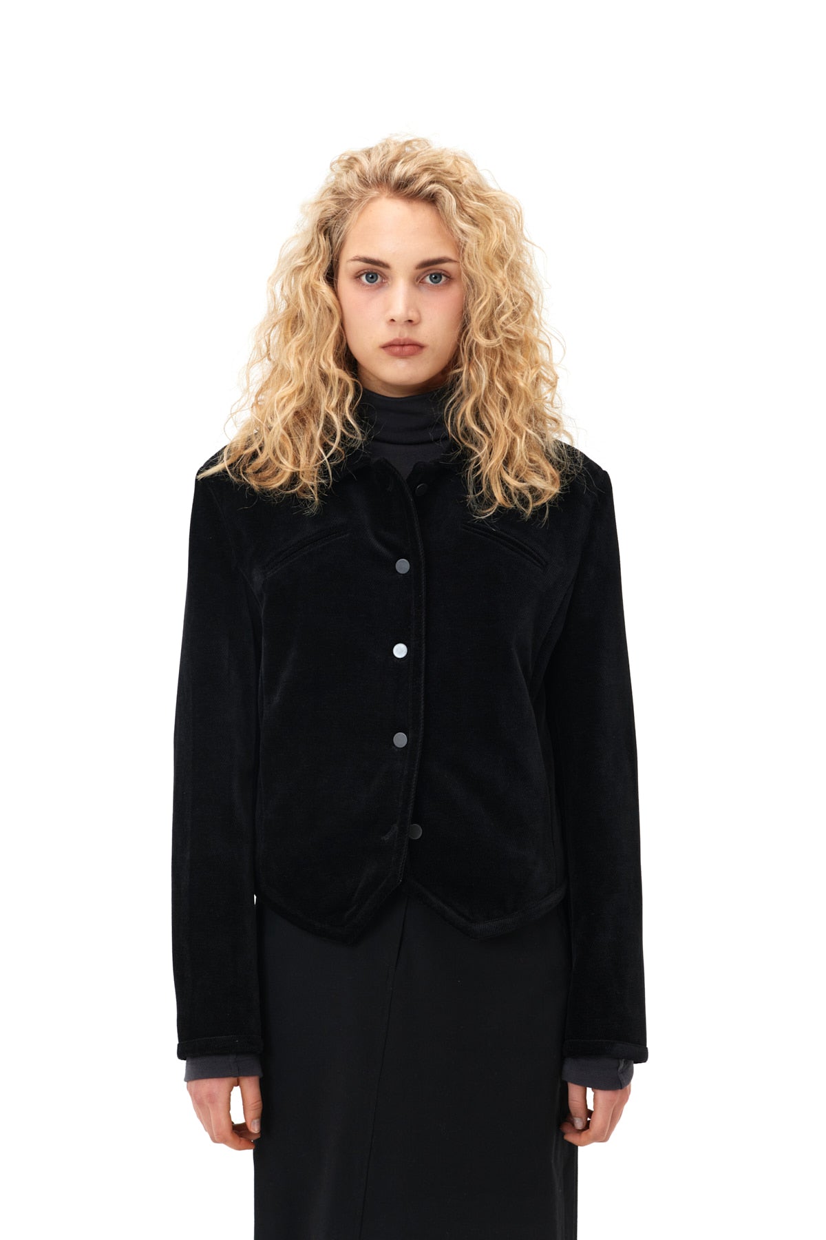 Matin Kim - Corduroy Western Jacket (Black) product image 5 | TRAB K-Fashion Australia