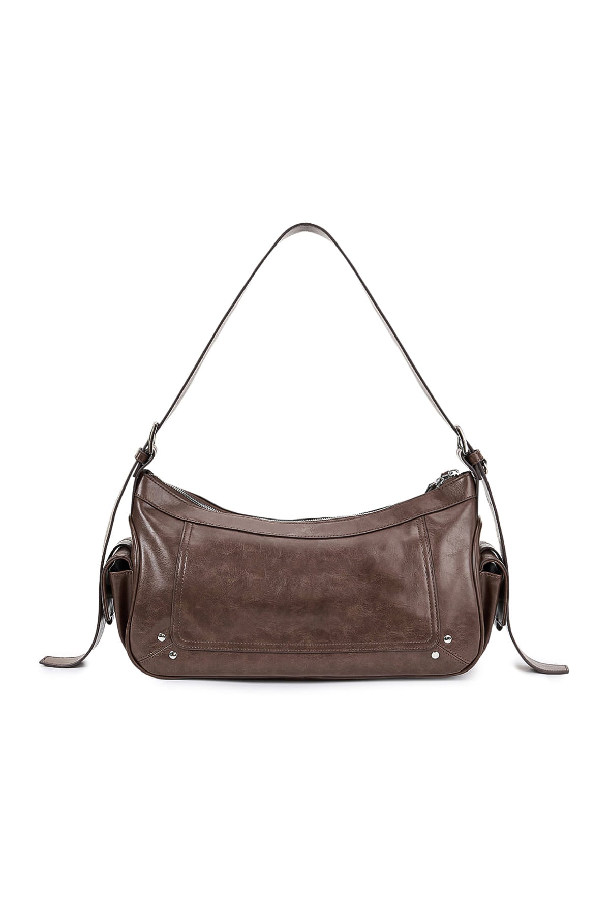 Matin Kim - Rivet Point Quad Shoulder Bag (Brown) product image 2 | TRAB K-Fashion Australia