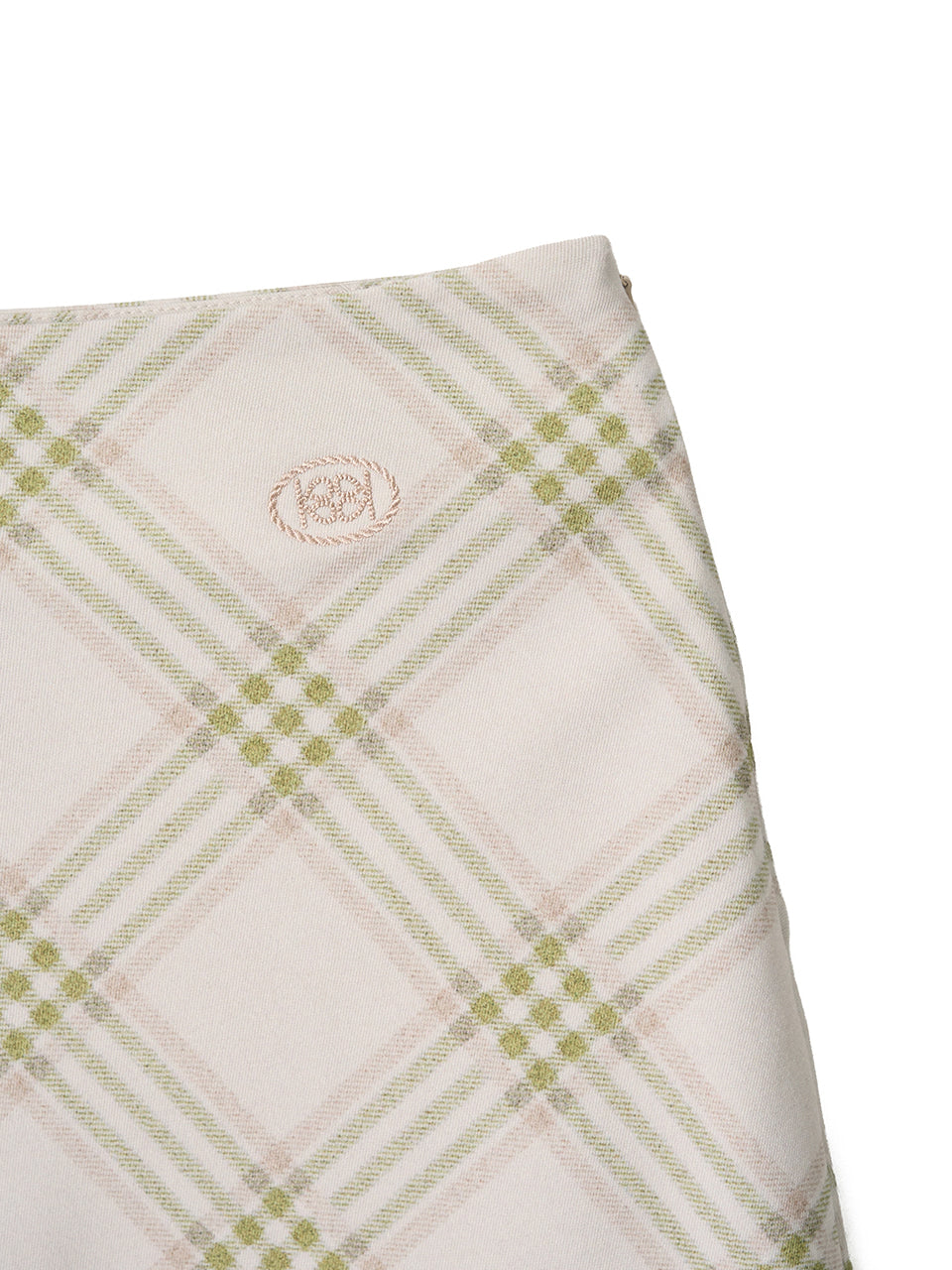 Kijun - Essential Check Mini Skirt (Olive Green) product image 11 | TRAB K-Fashion Australia