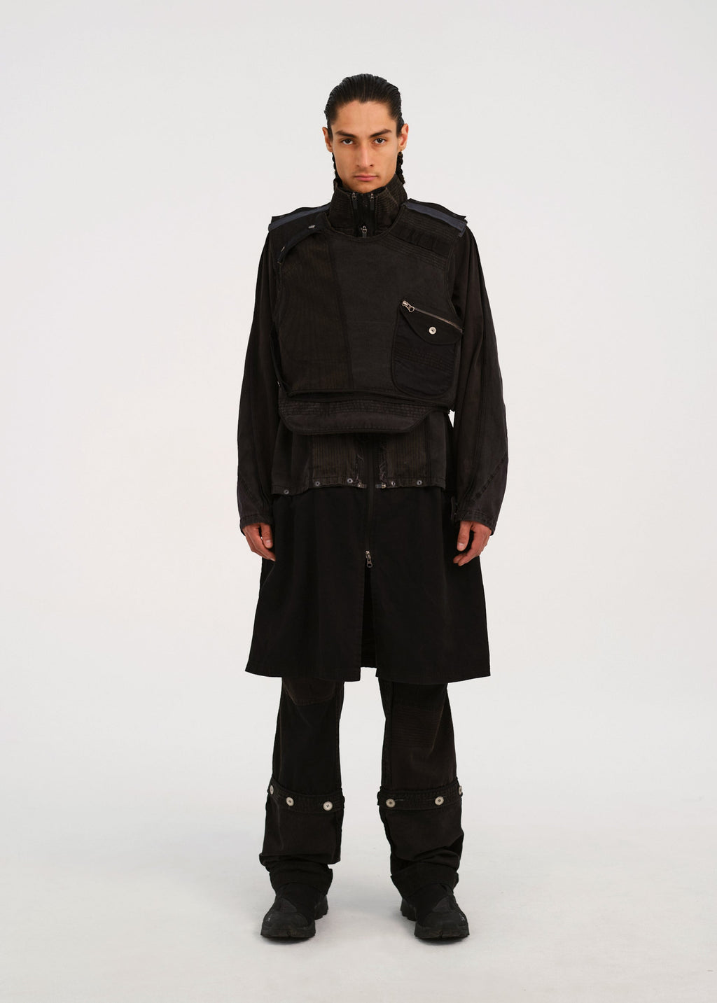 Hyein Seo - Patchwork Vest (Stone) product image 1 | TRAB K-Fashion Australia