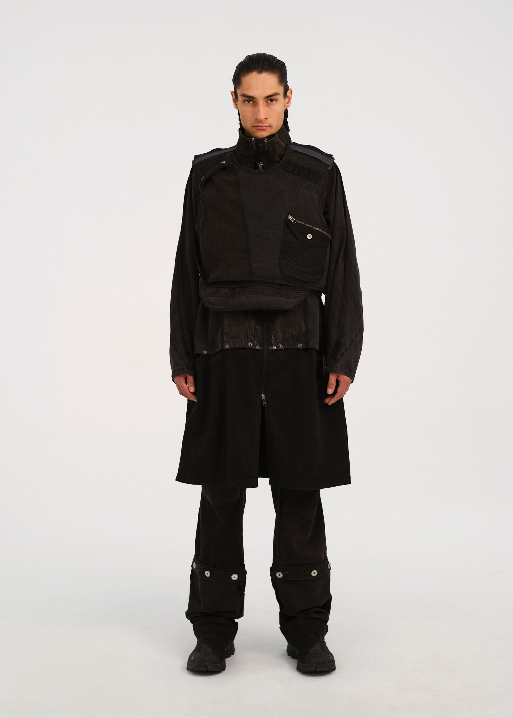 Hyein Seo - Patchwork Vest (Stone) product image 1 | TRAB K-Fashion Australia