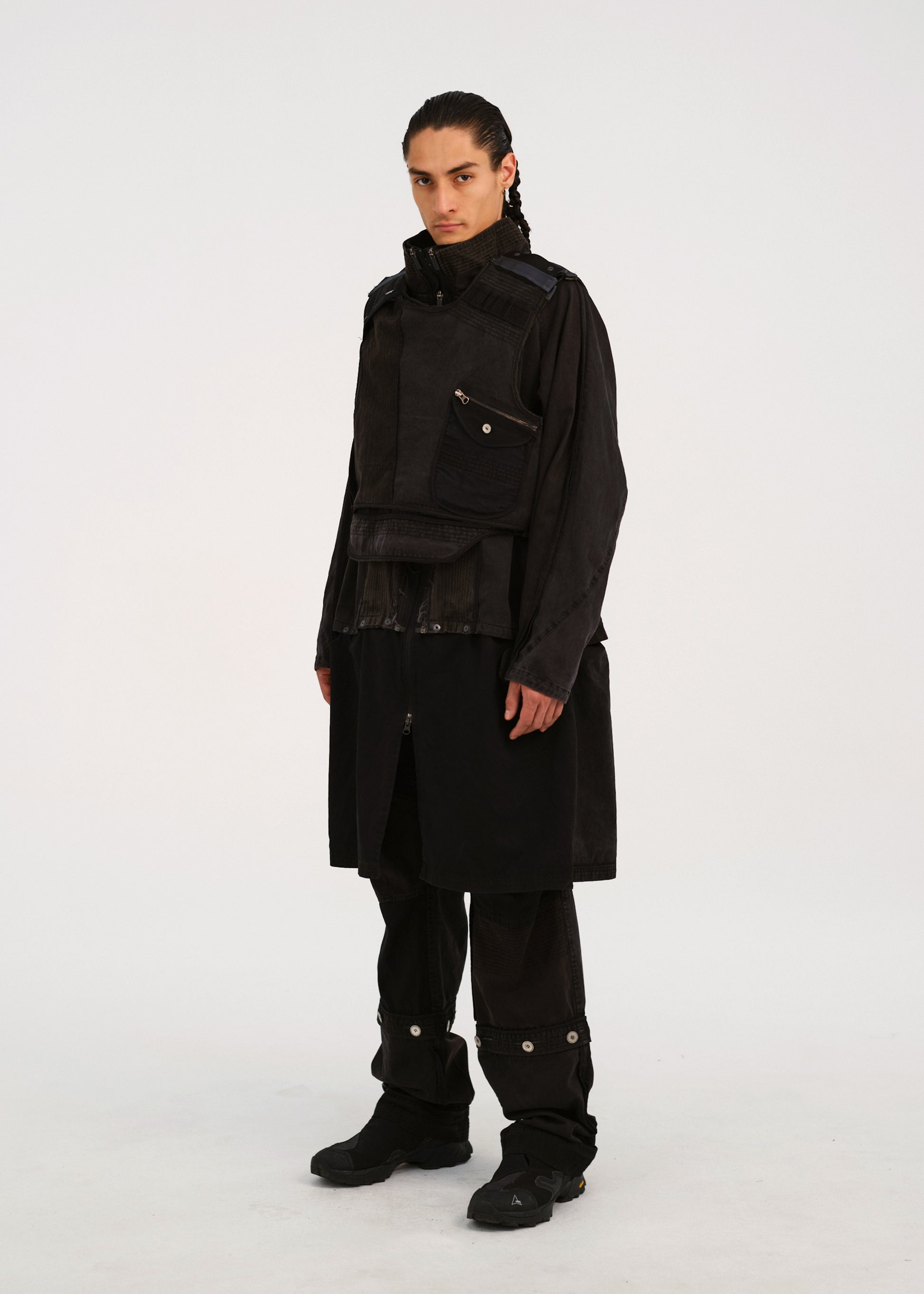 Hyein Seo - Patchwork Vest (Stone) product image 2 | TRAB K-Fashion Australia