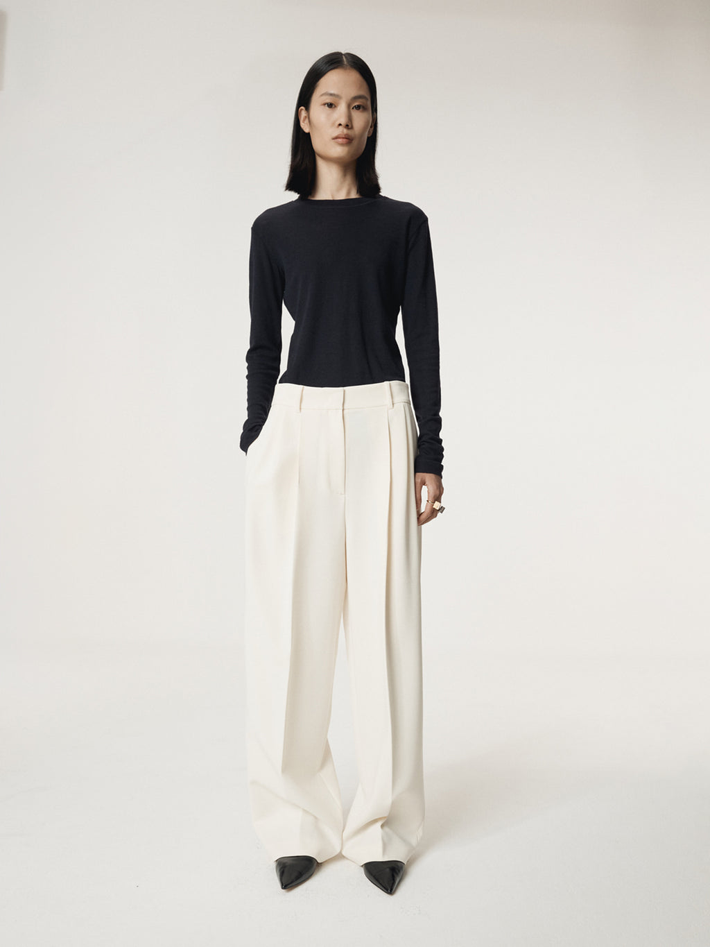 Recto - Slim Fit Wool Jersey T-Shirt (Dark Navy) product image 6 | TRAB K-Fashion Australia