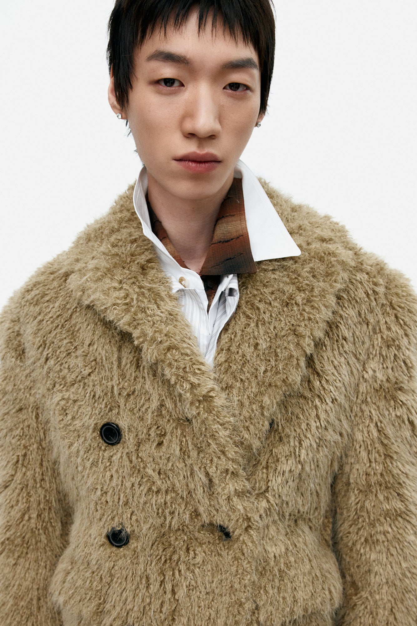 Andersson Bell - Fields Fur Buttons Coat (Khaki) product image 12 | TRAB K-Fashion Australia