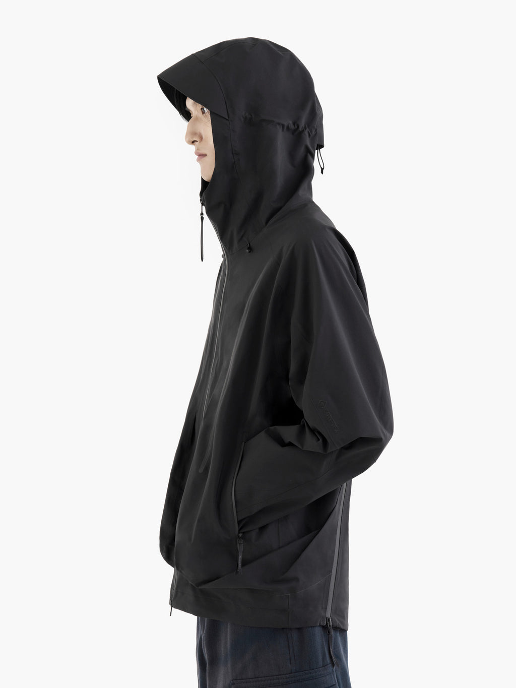 Jiyong Kim - Gore-Tex Draped Windbreaker (Black) product image 3 | TRAB K-Fashion Australia