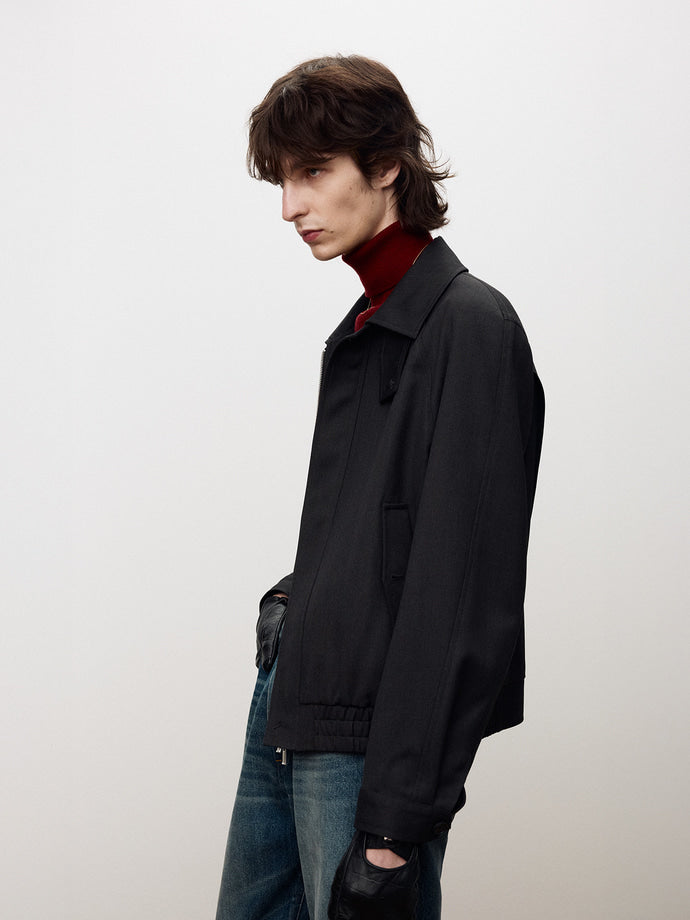 Tonywack - Textured Wool Oversized Blouson (Dark Grey) product image 5 | TRAB K-Fashion Australia