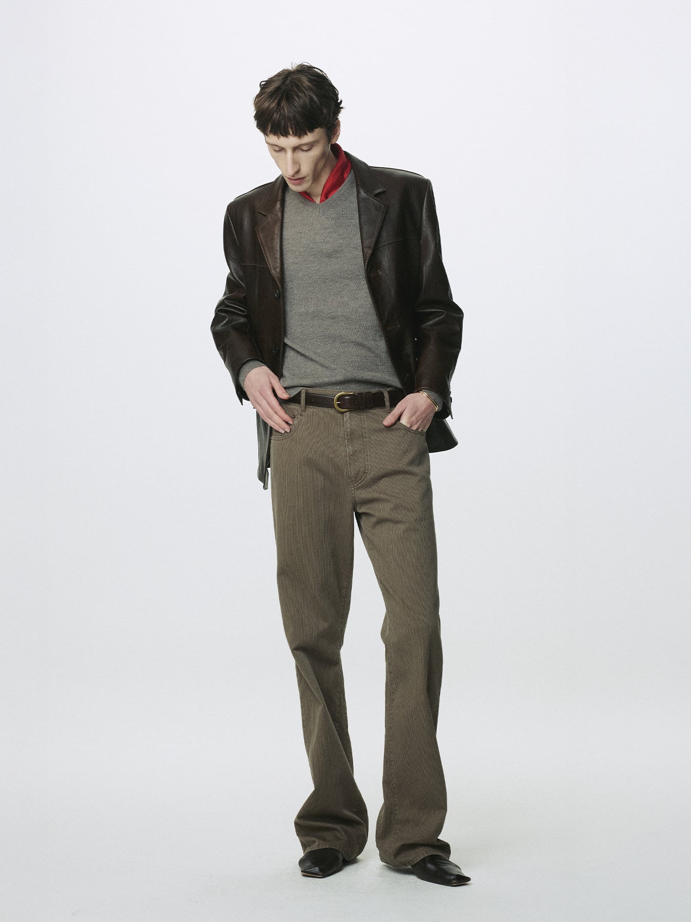 Tonywack - Washed Cord Cotton Flare Pants (Vintage Brown) product image 4 | TRAB K-Fashion Australia