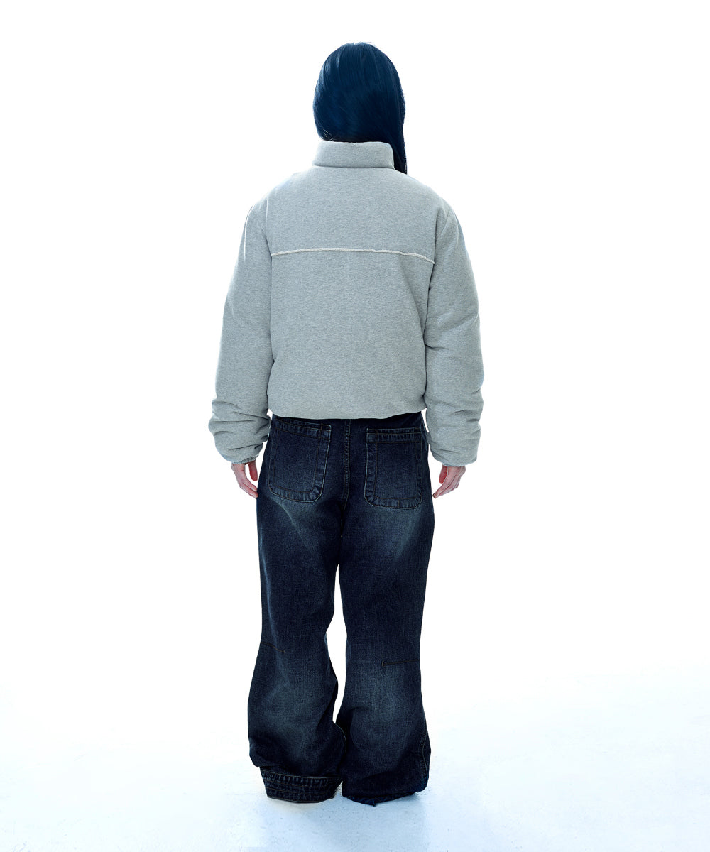 Coyseio - Cozy Sweat Down Jacket (Melange Grey) product image 11 | TRAB K-Fashion Australia