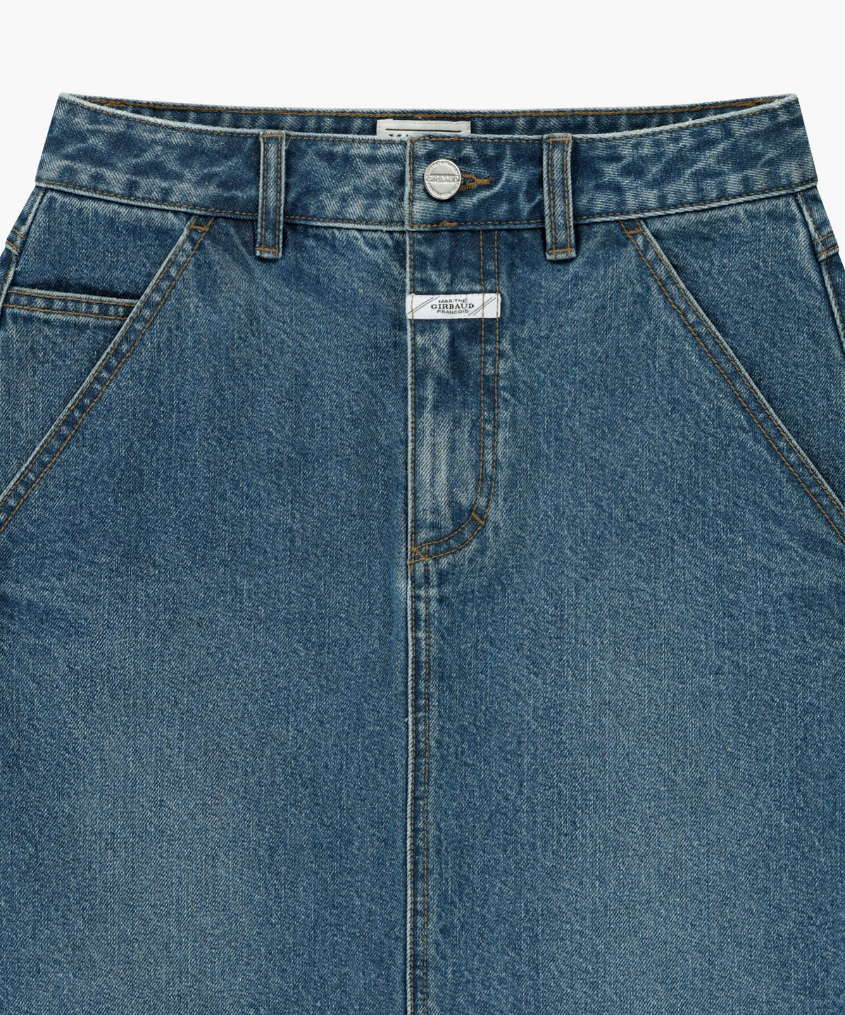 Marithe & Francois Girbaud - [Pre-order – Ships 30 Sep] H-line Denim Skirt (Blue) product image 3 | TRAB K-Fashion Australia