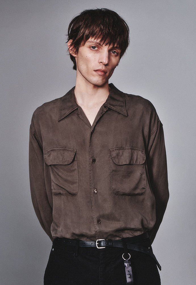 Art if acts - Tencel Two Pocket Shirt (Mud) product image 5 | TRAB K-Fashion Australia