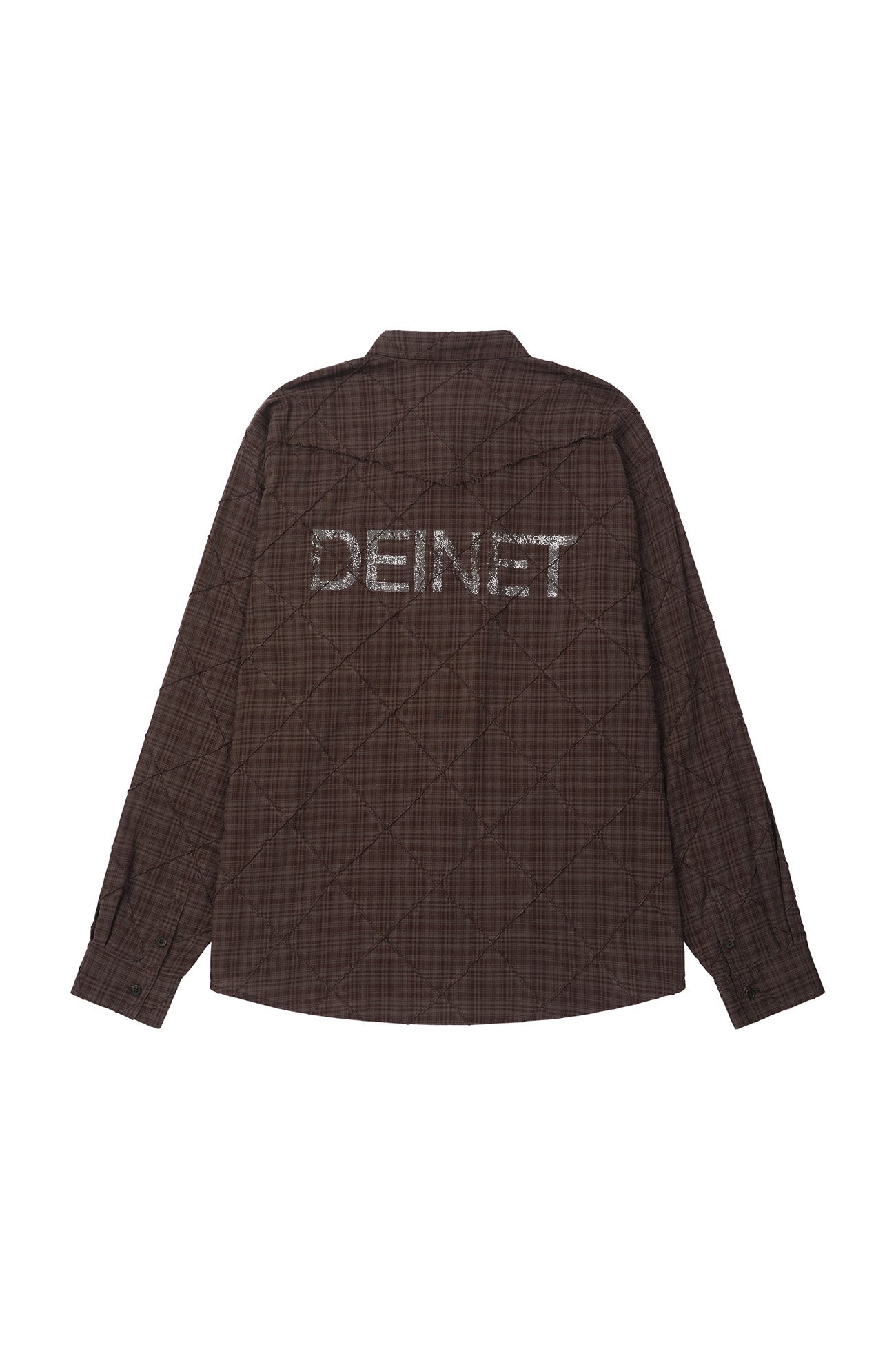 Deinet - Double Checkered Overfit Shirt (Brown) product image 12 | TRAB K-Fashion Australia