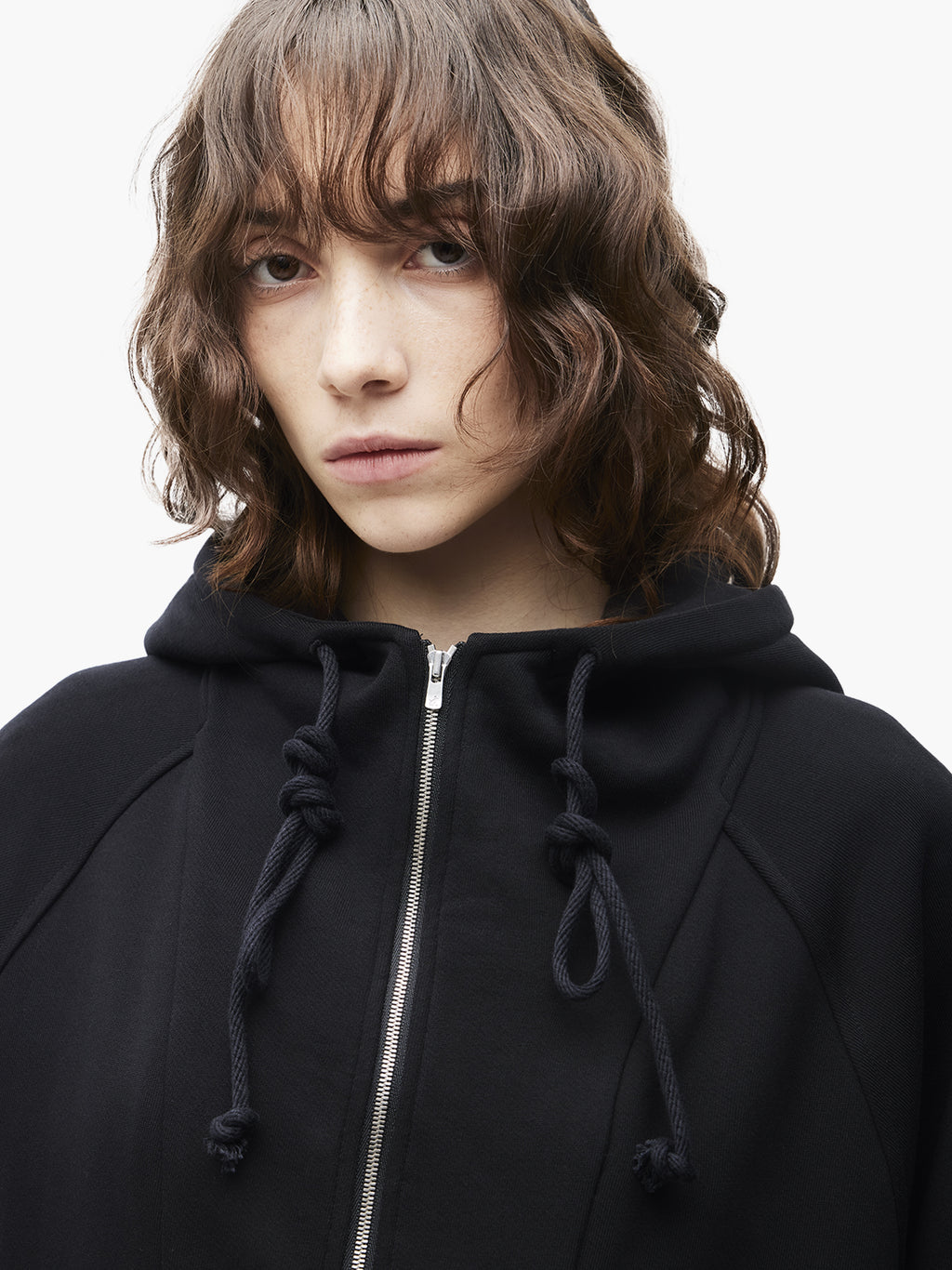 Jiyong Kim - Draped Zip-Up Hoodie (Black) product image 6 | TRAB K-Fashion Australia
