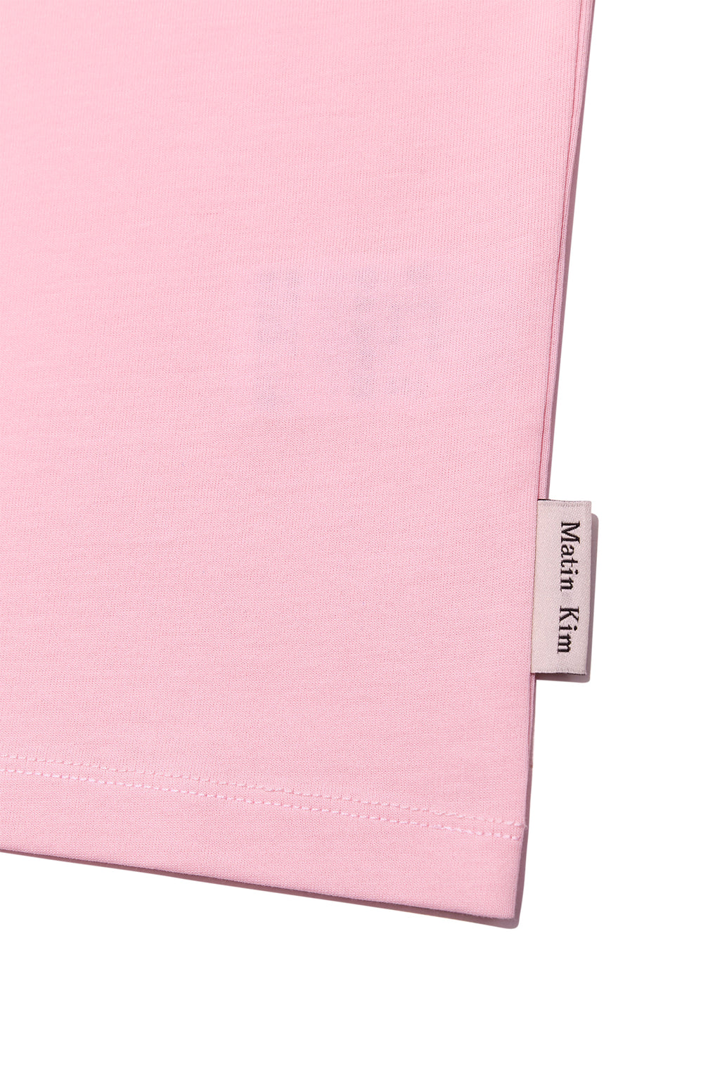 Matin Kim - Logo Cutted Ringer Crop Top (Light Pink) product image 4 | TRAB K-Fashion Australia