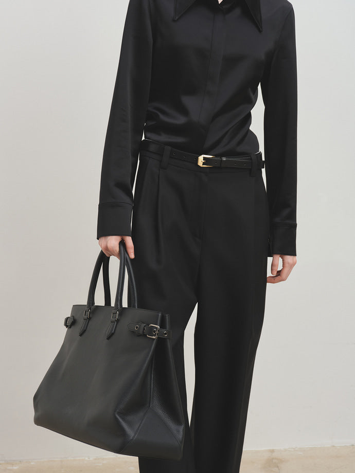 Tonywack - Pleated Wool Tailored Pants (Black) product image 3 | TRAB K-Fashion Australia