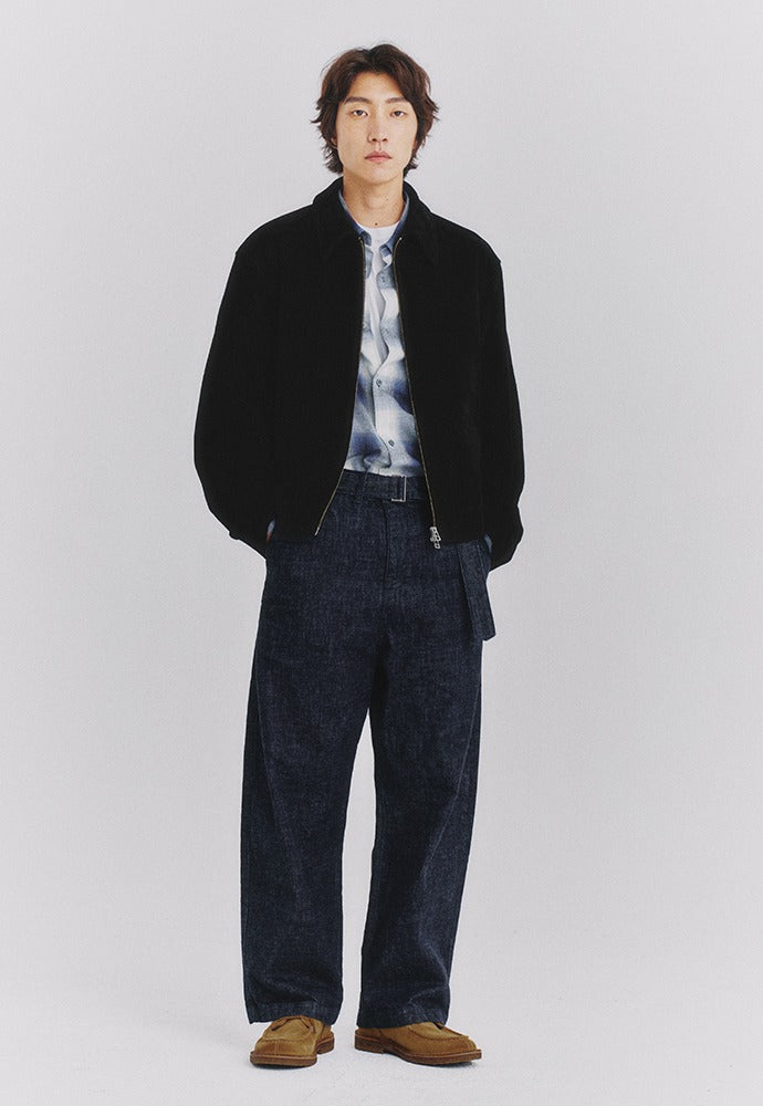 Art if acts - Belted Wide Denim Pants (Indigo) product image 1 | TRAB K-Fashion Australia