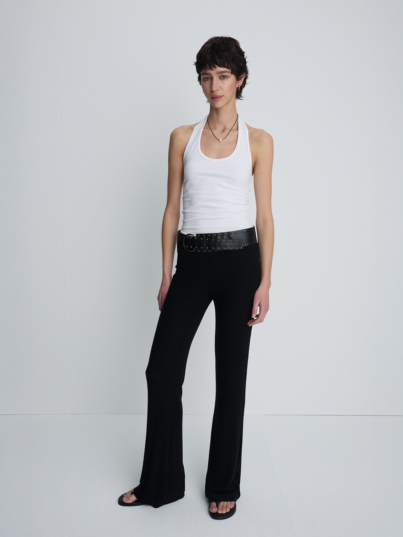 Tonywack - Tencel Ribbed Flared Pants (Black) product image 4 | TRAB K-Fashion Australia