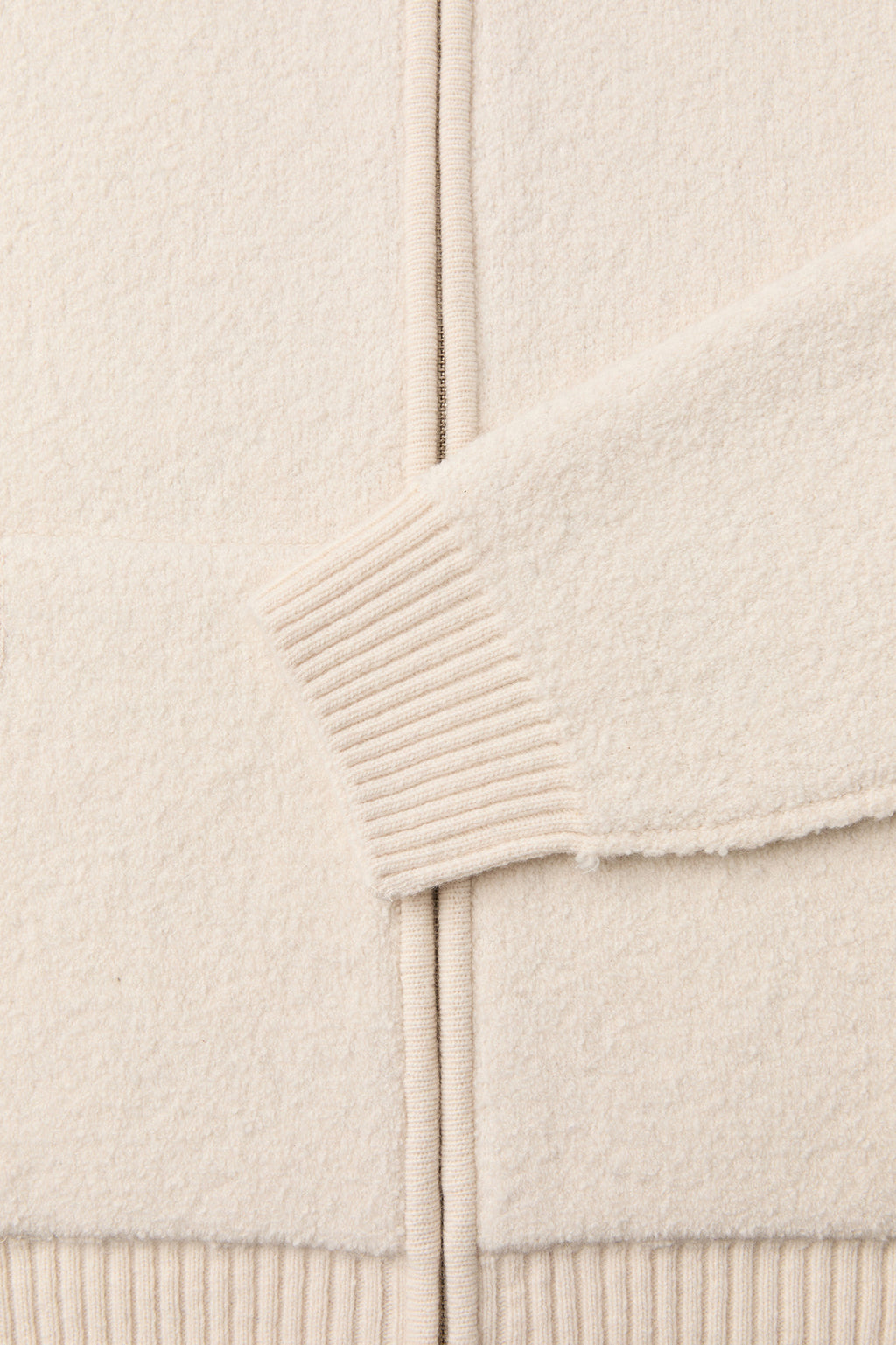 Coor - Reversible Boucle Knit Hooded Zip-Up (Ivory) product image 6 | TRAB K-Fashion Australia