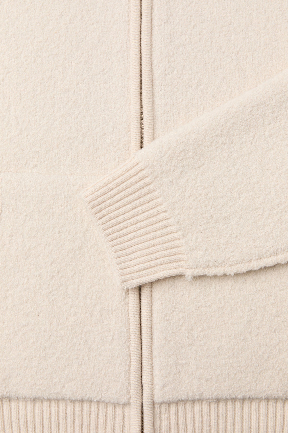 Coor - Reversible Boucle Knit Hooded Zip-Up (Ivory) product image 6 | TRAB K-Fashion Australia