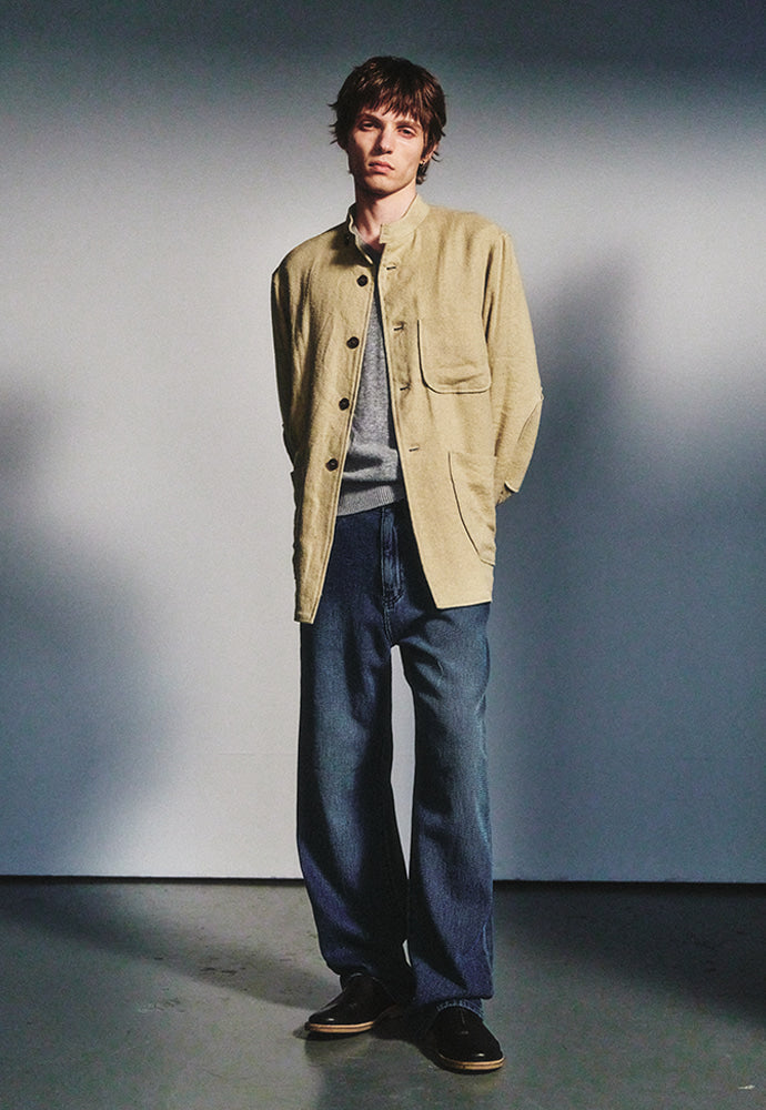 Art if acts - Silk French Forestiere Jacket (Beige) product image 2 | TRAB K-Fashion Australia