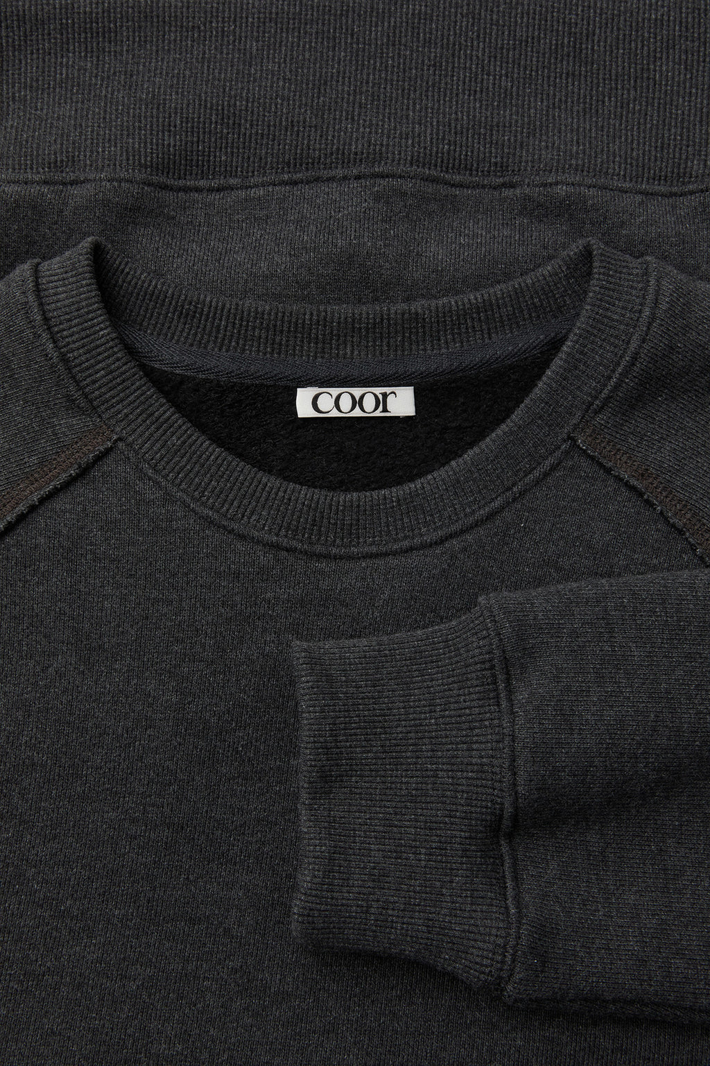 Coor - Contrast Stitch Raglan Sweatshirt (Charcoal) product image 5 | TRAB K-Fashion Australia