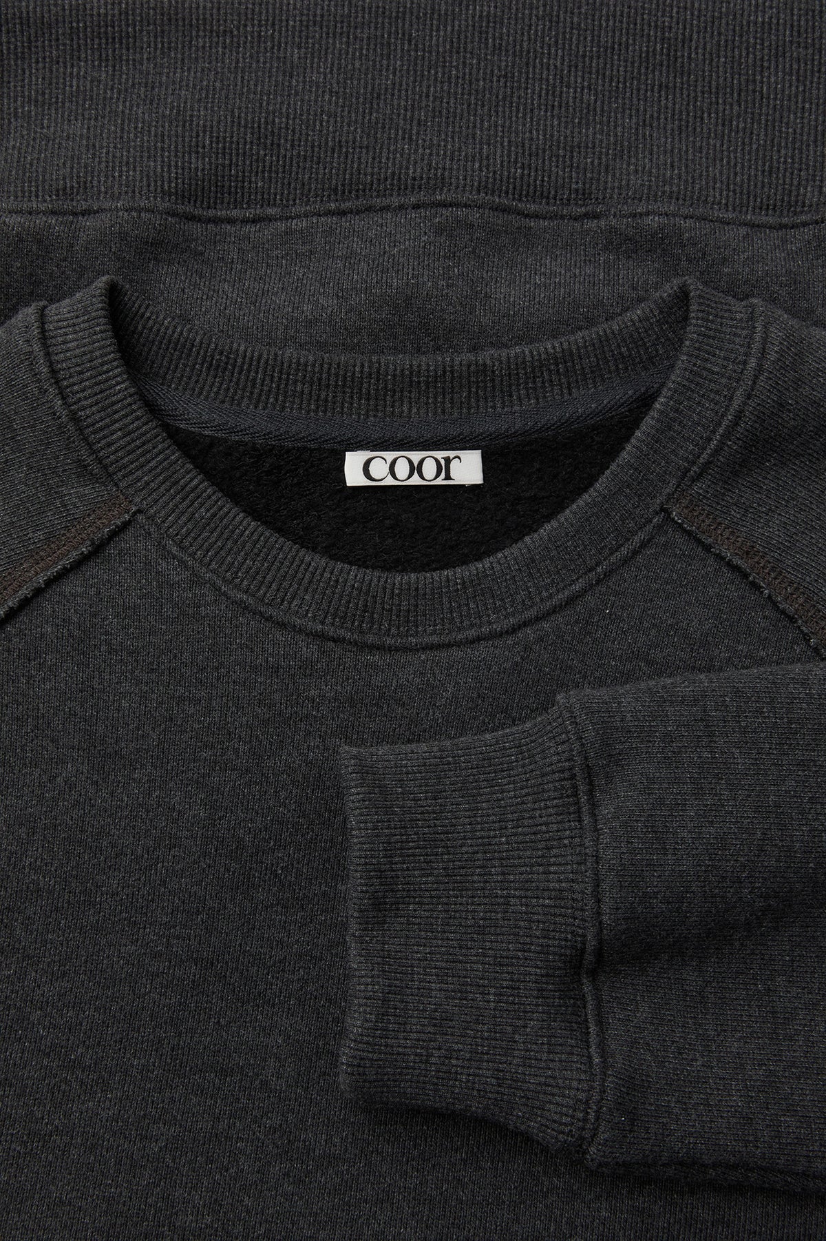 Coor - Contrast Stitch Raglan Sweatshirt (Charcoal) product image 5 | TRAB K-Fashion Australia